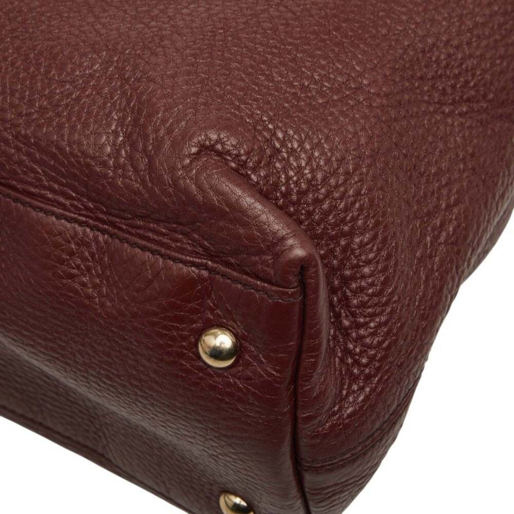 GUCCI Red Leather Shoulder Bag - Picture 6 of 12